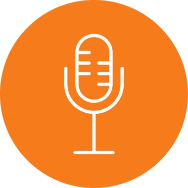 Mikrofon. Web simgesi basit tasarım