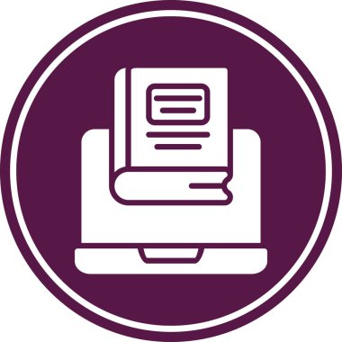 Belgeli modern dizüstü bilgisayarın vektör çizimi