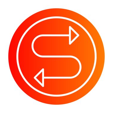 Yön simgesi düz biçimli