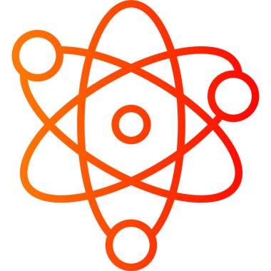 atom simgesi vektör illüstrasyonu