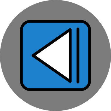 çalma düğmesi simgesi, basit vektör illüstrasyonu