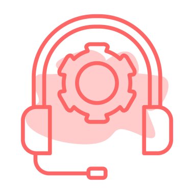 dişli vektör simgesi modern ince çizgi