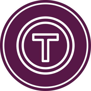 Çemberin harfli modern bir simgesinin vektör çizimi