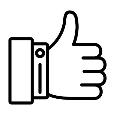 Başparmak yukarı simgesi, stil anahat