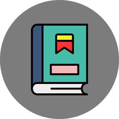 Kitap. Web simgesi basit illüstrasyon