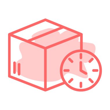 Saat. Web simgesi basit illüstrasyon