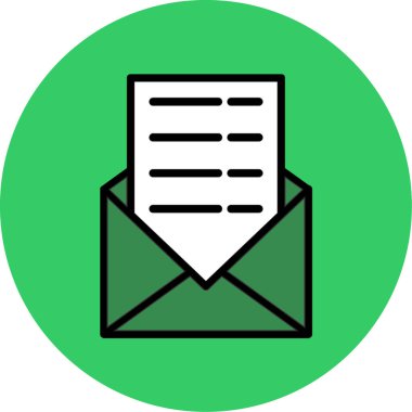 E-posta. Web simgesi basit illüstrasyon