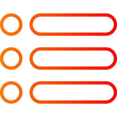 Noktalı sağ vektör simgesi. biçim düz simge sembolü, turuncu renk, beyaz arkaplan.