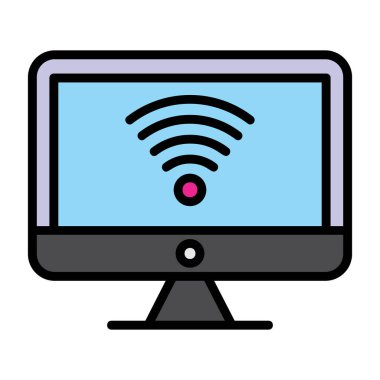 Wi-Fi vektör simgesi kolayca değiştirilebilir ya da düzenlenebilir