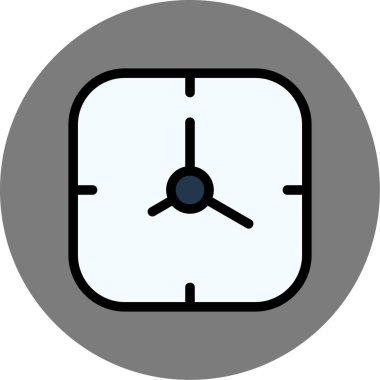 Saat simgesi vektör illüstrasyonu