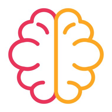 Beyin. Web simgesi basit illüstrasyon