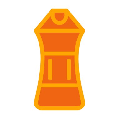 turuncu çeşme kulesi simgesi beyaz arkaplanda