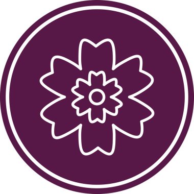 Moda tarzında izole edilmiş çiçek simgesi