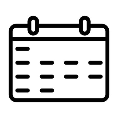 Takvim simgesi vektör illüstrasyonu