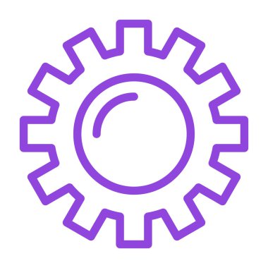 dişli düz vektör simgesi