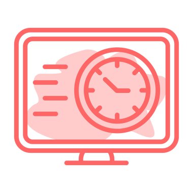 Saat simgesi, vektör illüstrasyonu