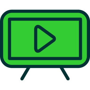 TV simgesi vektör illüstrasyonu