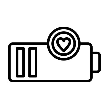 pil vektörü ince çizgi simgesi