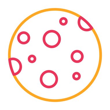 Pizza ikonu vektör illüstrasyonu.