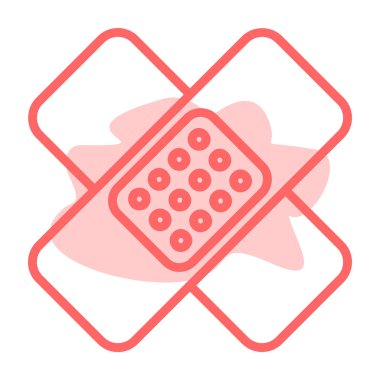 Kırmızı bir simgenin vektör illüstrasyonu