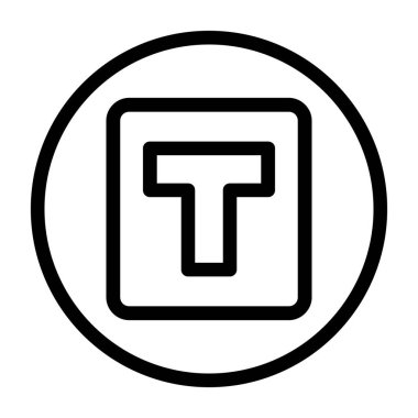 para para birimi simgesi ana hat biçiminde