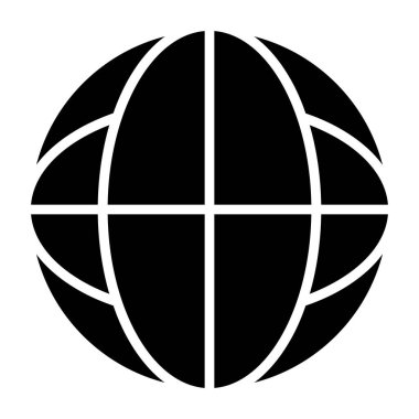 dünya küresi düz tasarım simgesi