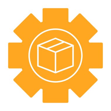 kutu dağıtım servisi simgesi ana hat biçiminde