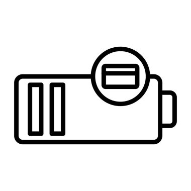 pil şarj ikonu. beyaz arkaplanda izole edilmiş web tasarımı için şarj vektör simgesi