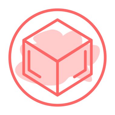 Kalpli bir kutunun vektör çizimi. Sevgililer Günü simgesi.