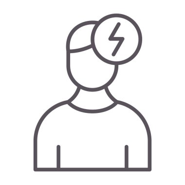 Elektrik dolgu hattı simgesi, ana hatlı vektör konsepti, ince doğrusal izole edilmiş piktogram, doğrusal sembol. vektör illüstrasyonu