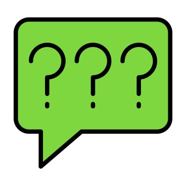 Soru işareti simgesini, basit vektör çizim