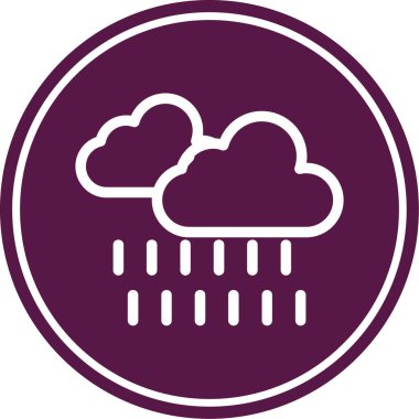 Bulut yağmuru ikonu vektör illüstrasyonu