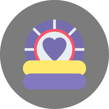 Kalp. Web simgesi basit tasarım