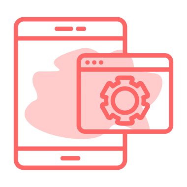 akıllı telefon simgesi vektör illüstrasyonu