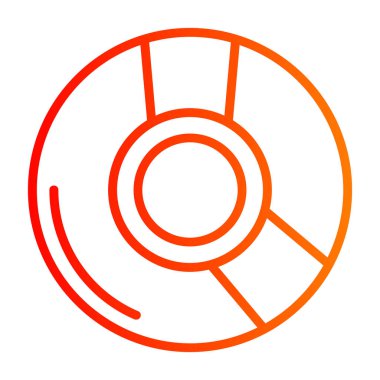 hedef simgesi. İnce çizgi kırmızı ve beyaz tasarım. vektör illüstrasyonu