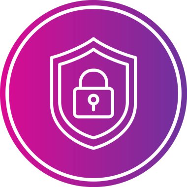 Güvenlik simgesinin vektör illüstrasyonu