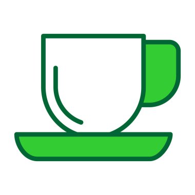 Kahve fincanı simgesi, düz tasarım tarzı