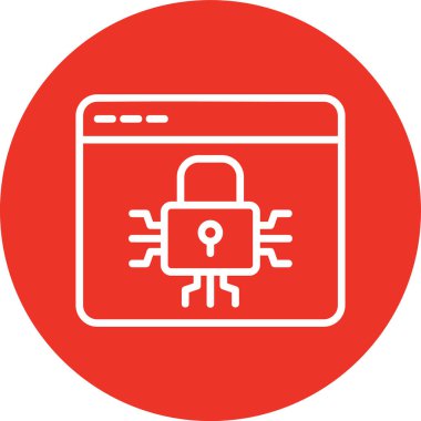 düz vektör simgesini kilitle