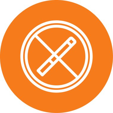 sigara ikonu vektör illüstrasyonu yok