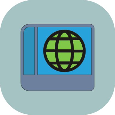 dünya haritası konum simgesi doldurulmuş dış hat biçimi