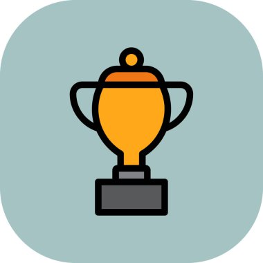 Kupası düz simgesi, vektör, illüstrasyon