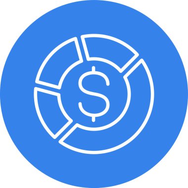 Dolar. Web simgesi basit illüstrasyon