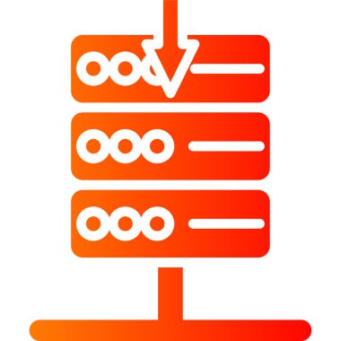 Sunucu. Web simgesi basit illüstrasyon