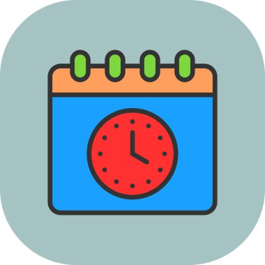 saat zaman simgesi doldurulmuş özet biçimi