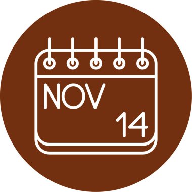 Takvim simgesinin vektör illüstrasyonu