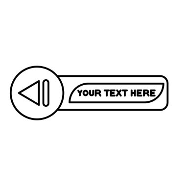 Metin simgesi beyaz arkaplanda izole edildi. Web sitenizin tasarımı için metin iletisi, logo, uygulama, ui