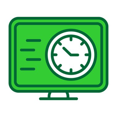 Alarm saati simgesi, vektör illüstrasyonu