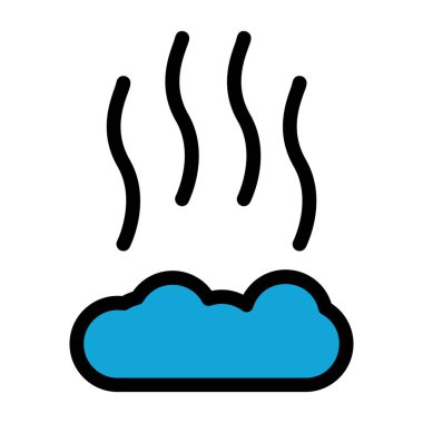 duman vektörü düz renk simgesi