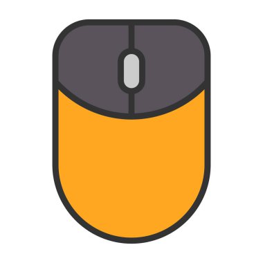 vektör fare düz simgesi