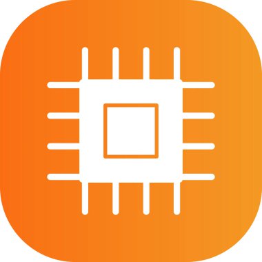 İşlemci. Web simgesi basit illüstrasyon